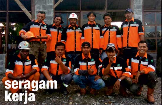 seragam kerja orange